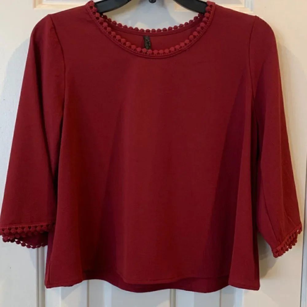 B Jewel Maroon Top
